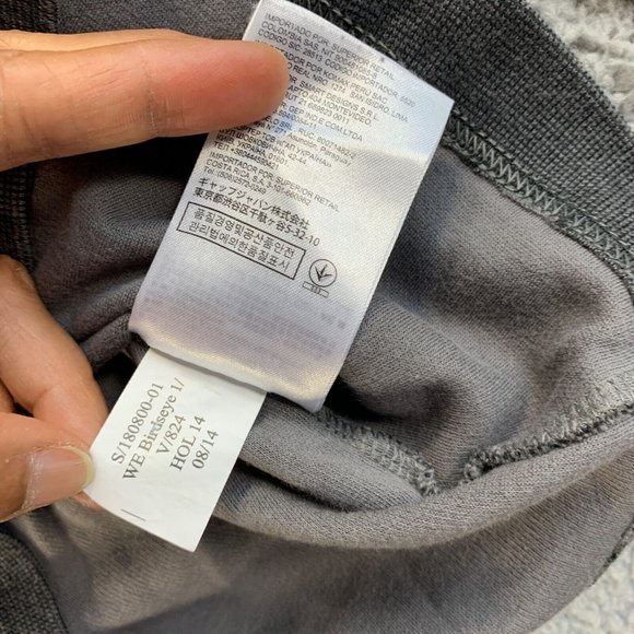 Banana Republic Sweater Mens Medium Gray Birdseye 1 Waffle Knit Pullover 1/4 Zip - Picture 9 of 12